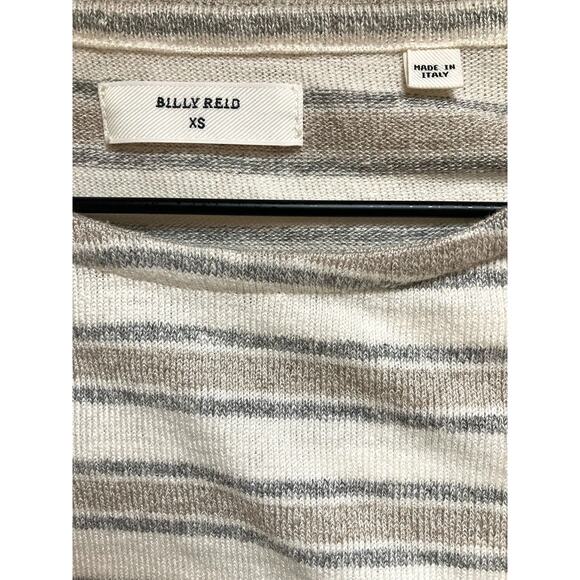 Billy Reid Striped Linen Blend Dress Size XS Beige Quiet Luxury Beach Coastal - Picture 9 of 9